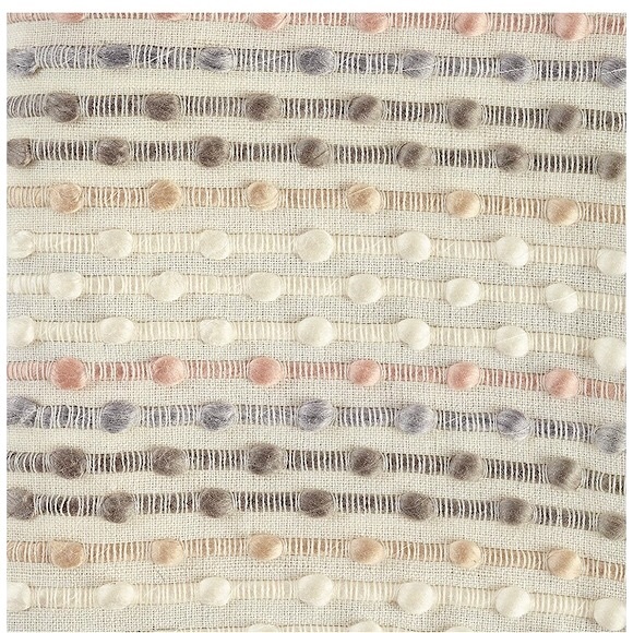 Farmhouse Pompom Fringe Tassel Neutral Color Throw Blanket for Gift/Couch/Bed - Picture 2 of 7